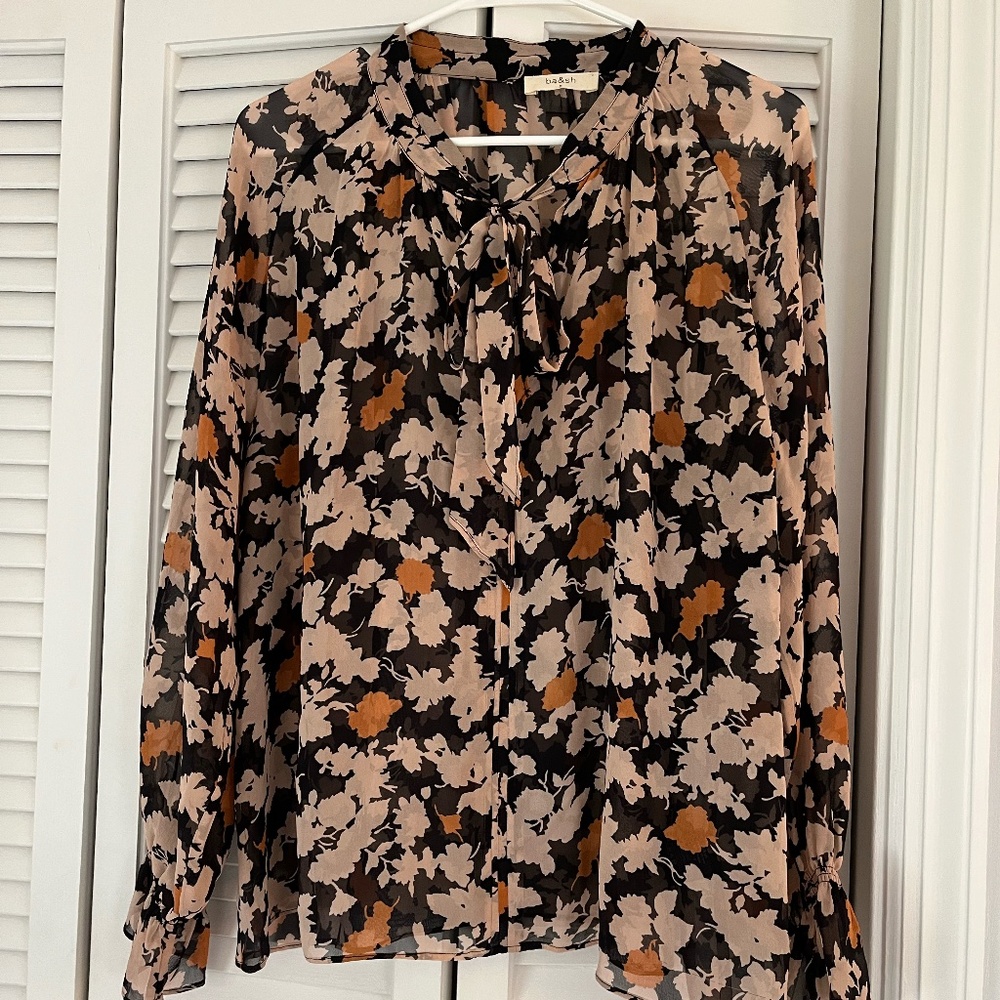 BA&SH Silk Floral Print Blouse